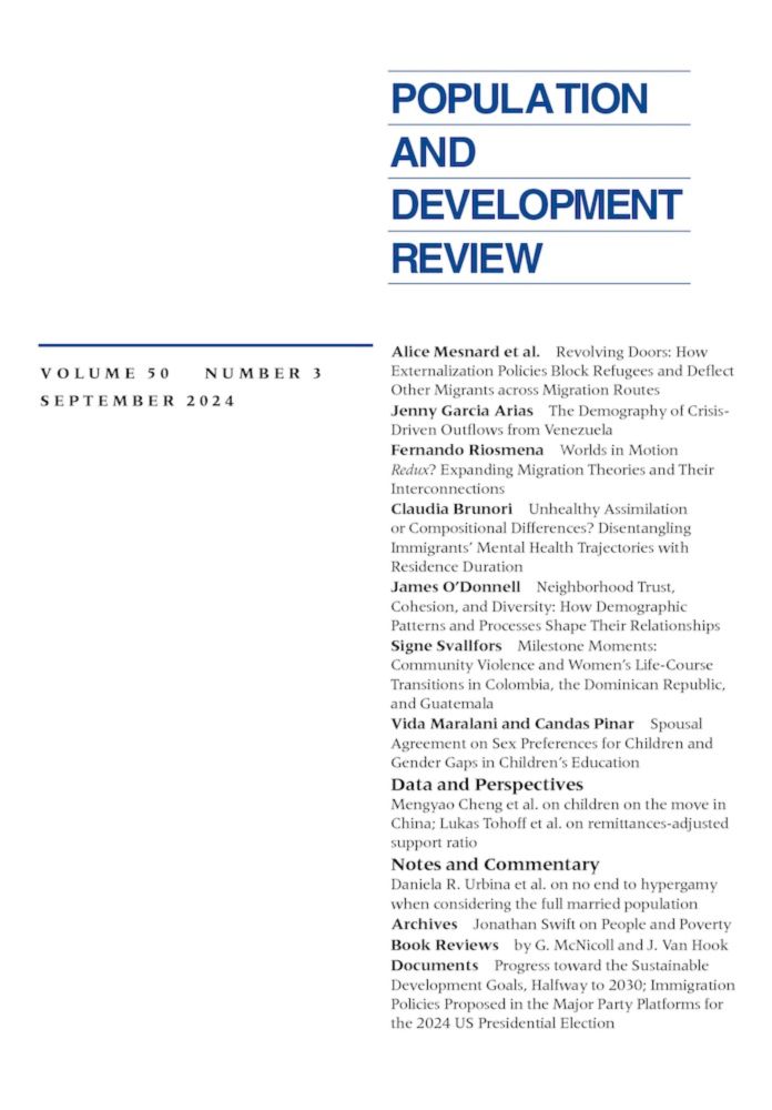 <em>Population and Development Review</em>  | Population Council Journal | Wiley Online Library