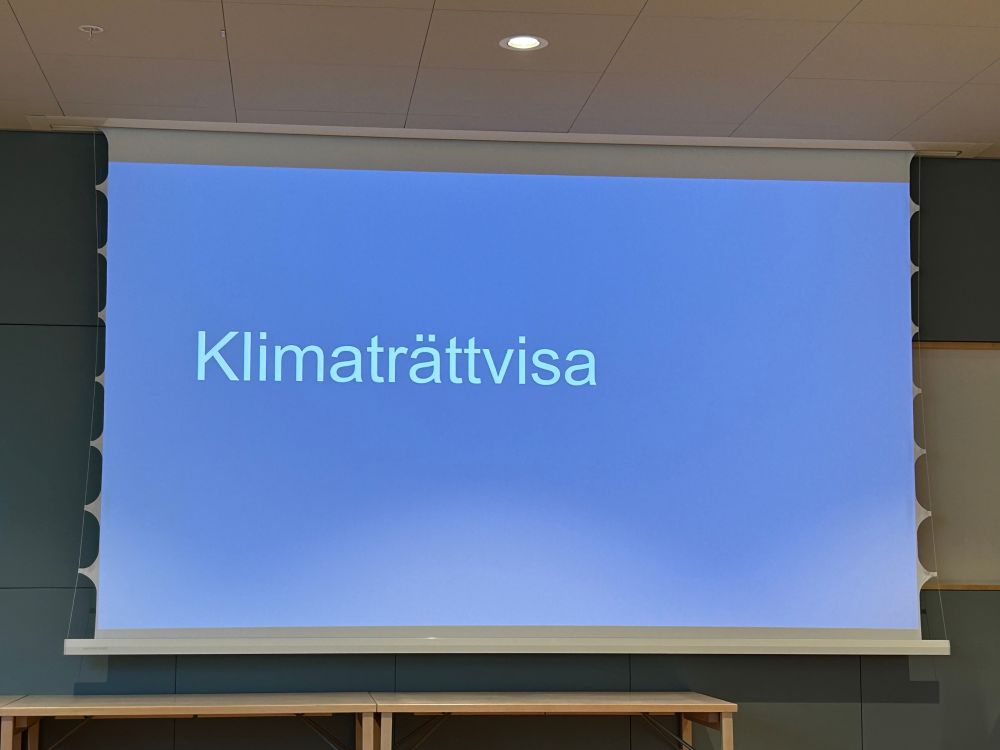 Presentation med ordet ”Klimaträttvisa”