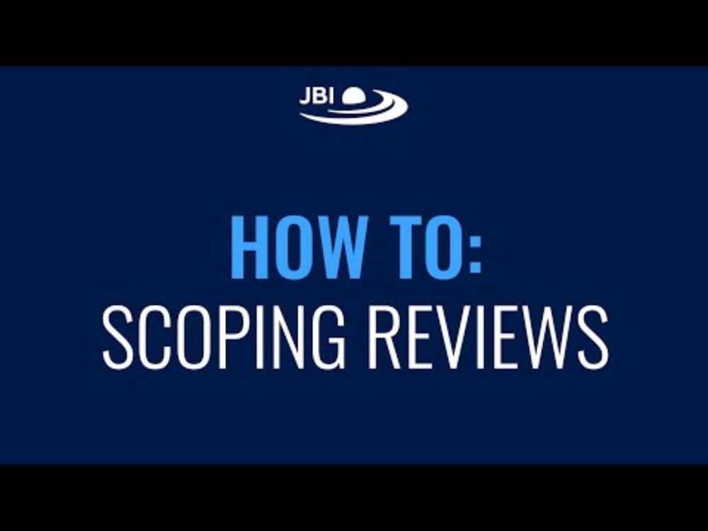 Steps for scoping reviews