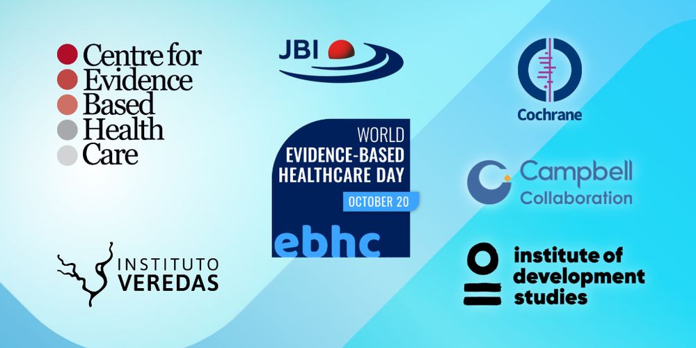 Logos: World EBHC Day; JBI; Centre for Evidence-based Health Care; Instituto Veredas; Cochrane; Campbell Collaboration; Institute of Development Studies.