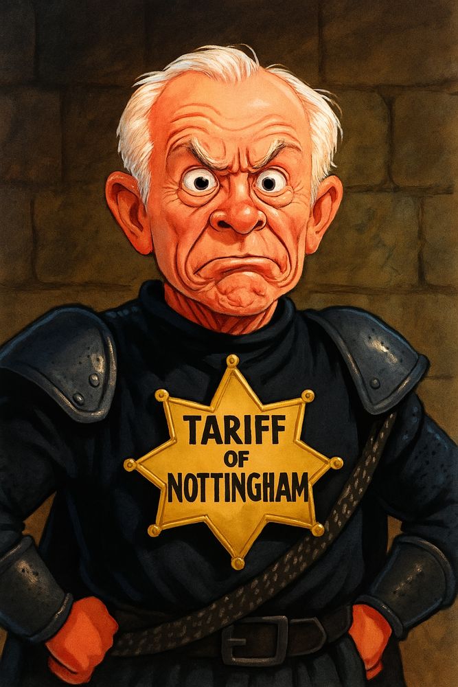 Peter Navarro as a cartoonish (more than usual?) “Tariff of Nottingham”