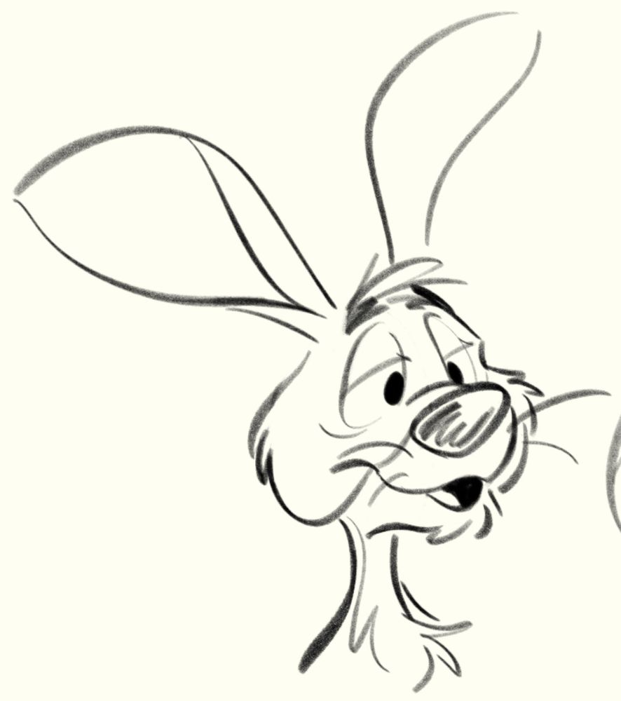 Rabbit from “Winnie the Pooh” looks about with a smile, about to sermonize.