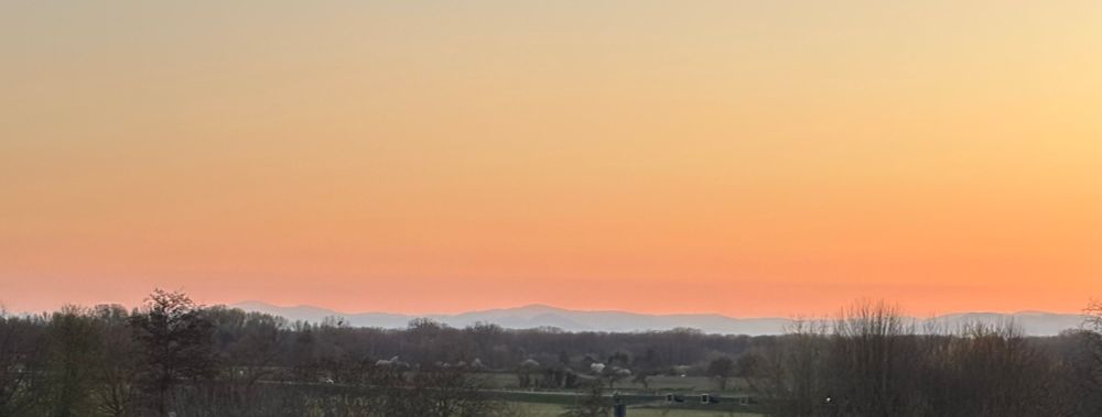 Skyline during sunset . 