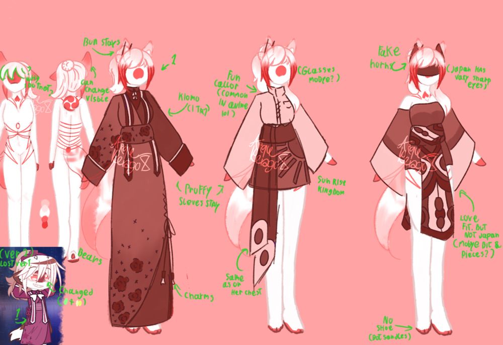 Just a ton of Japans and wearing different outfits
