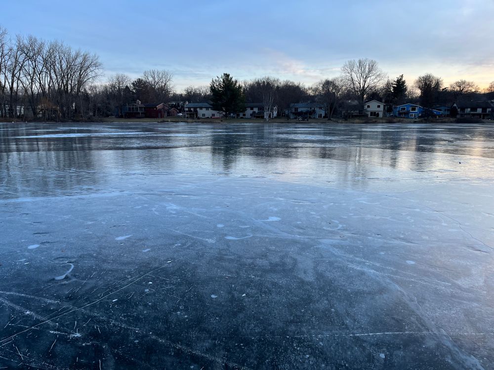 A frozen lake