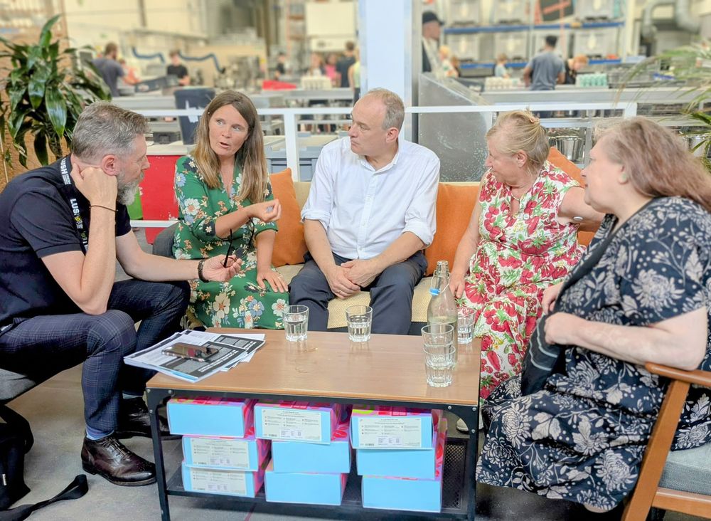Vikki with Ed Davey meeting the senior leadership at Lush 