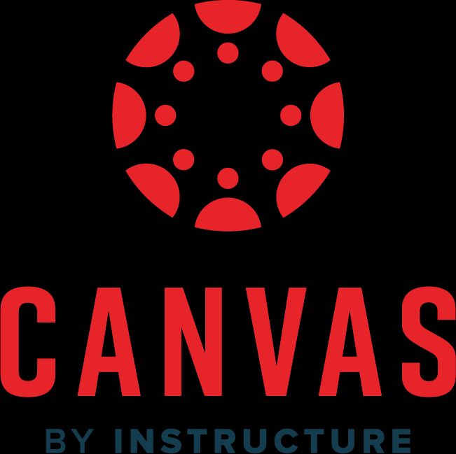 Canvas by Instructure logo featuring a circular red icon made of semi-circles and dots.