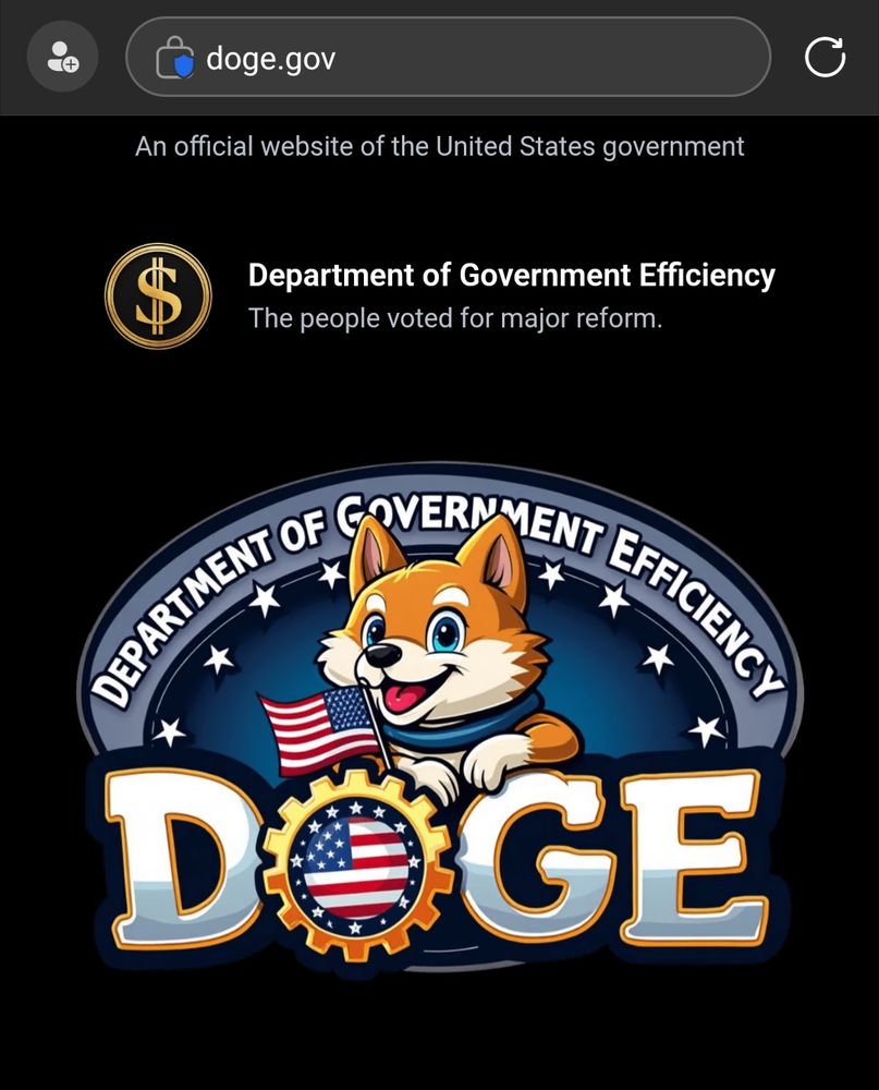 Doge dot gov is just a picture of the doge dog