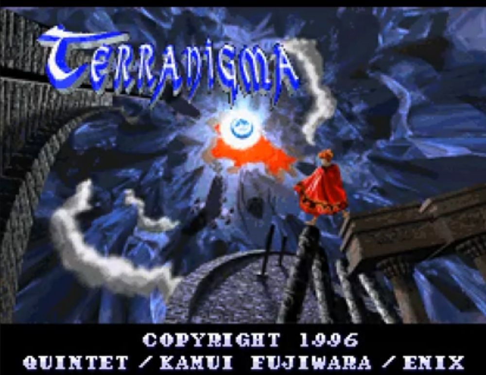 PAL region title screen of Terranigma (SNES, 1996)