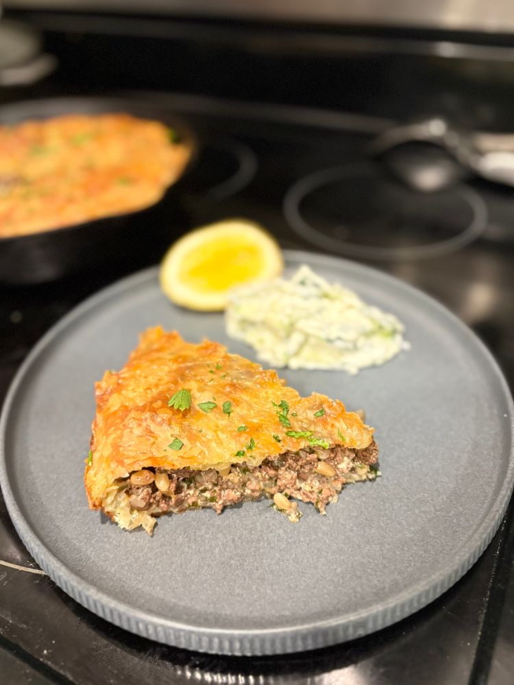 spiced minced lamb phyllo pie