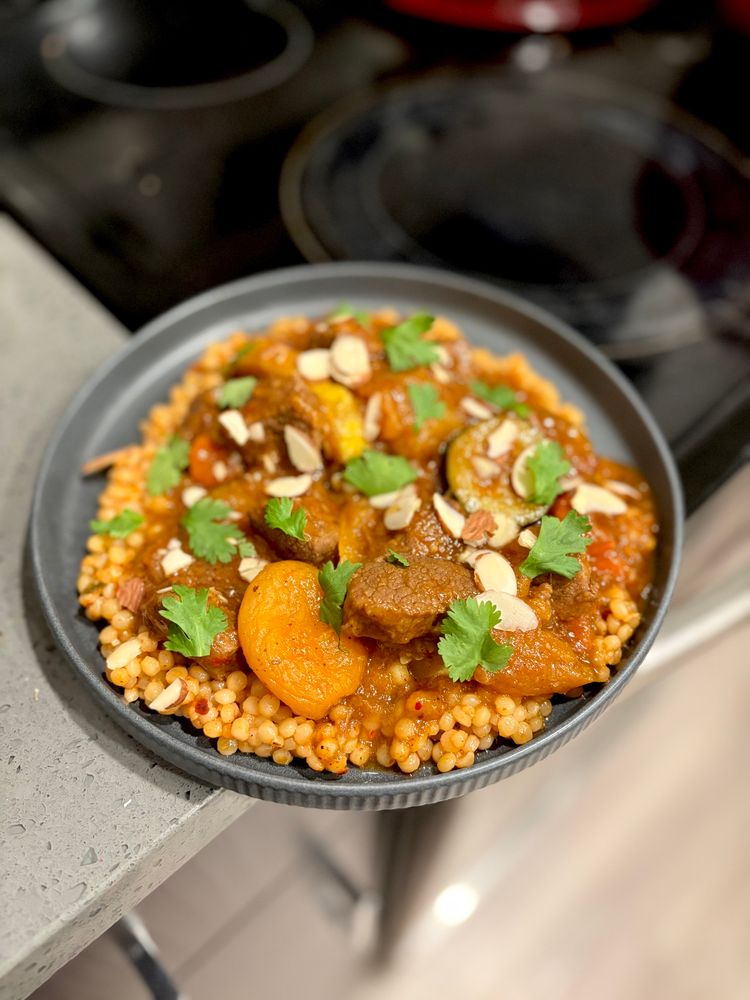 Moroccan lamb tagine w dressed couscous