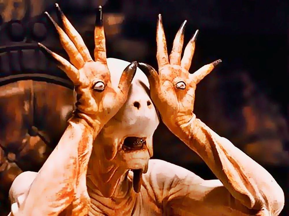 the inimitable Doug Jones under a ton of latex as the Pale Man from del Toro's "Pan's Labyrinth"