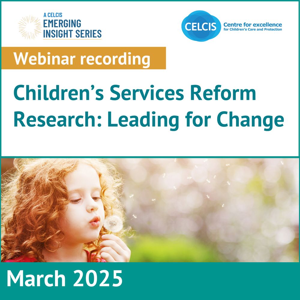 A graphic to promote the webinar recording of the free CELCIS Emerging Insights webinar entitled 'Leading for change', which took place in March 2025 and is available on the CELCIS website. 
