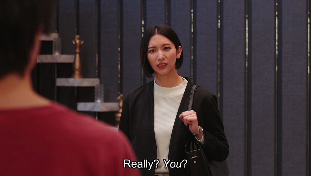 Nasuka Nagumo from Kamen Rider Zeztz looking at someone confused and bewildered saying "Really? *You*?" 