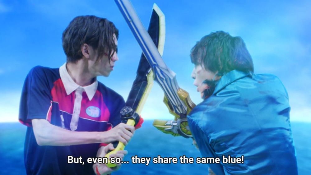 "But, even so... they share the same blue! "