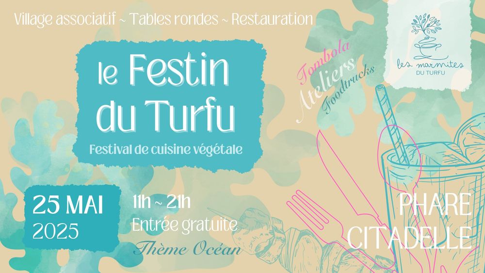 Affiche pour le festival Festin du Turfu 2025 à Strasbourg.