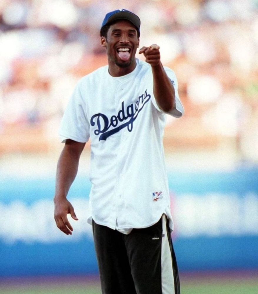 Kobe in a Dodger Jersey