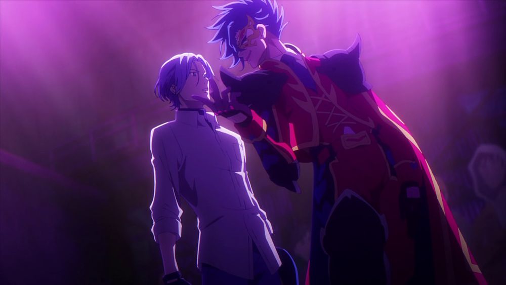 Adam lifting Langa's chin sensually