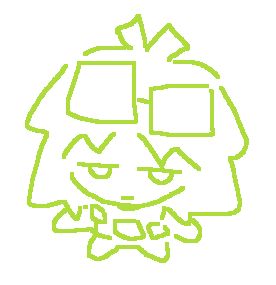 hastily drawn fumo plush of a girl with scraggly blond hair and glasses. her name is 22 and she's awesome