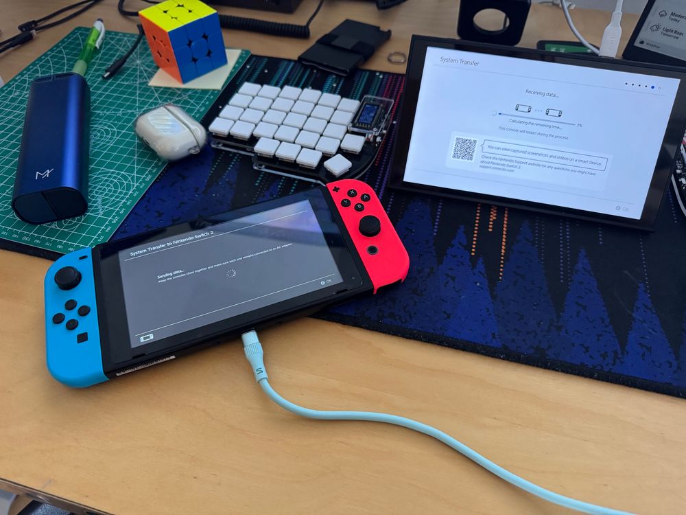 Nintendo Switches transferring data