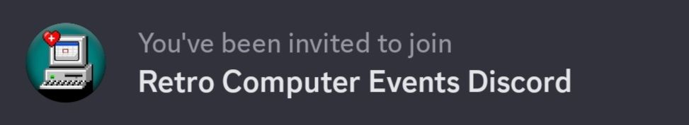 Invite message for the Retro Computer Events Discord