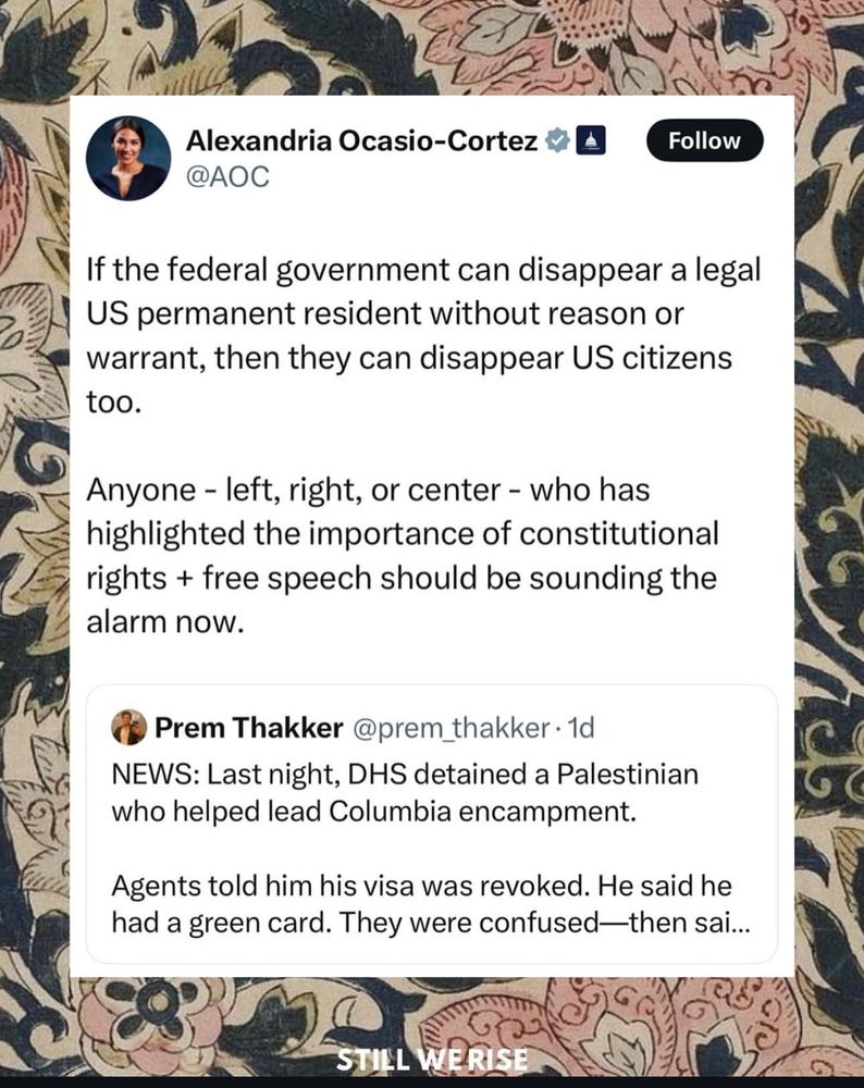 If the federal government can disappear a legal US permanent resident without reason of warrant, then they can disappear US citizens too.