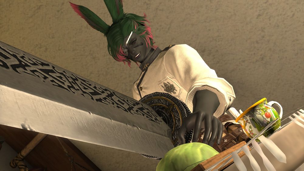 One last angle of Jaeger looking pleased as punch cutting his lettuce with his stupid big sword.
You should take it away from him.
Nothing good can come from this.