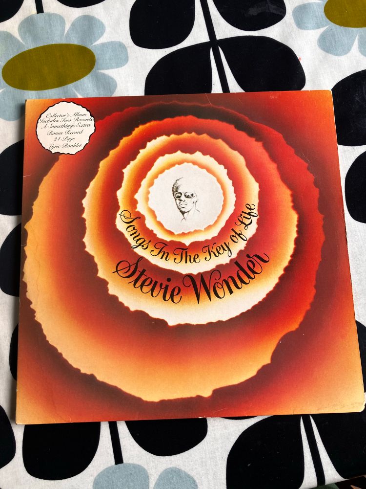 Second hand vinyl copy of Stevie Wonder’s Songs in the key of life. 
