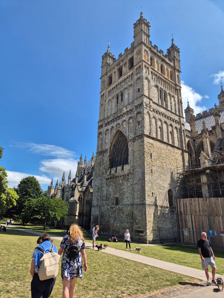Exeter Cathedral in the sunshine