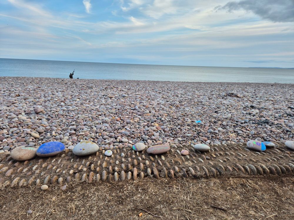 Budleigh Salterton beach looking out to sea