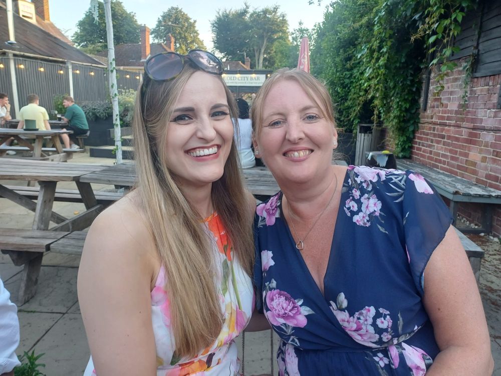 Sian and Rachel smiling together after the awards