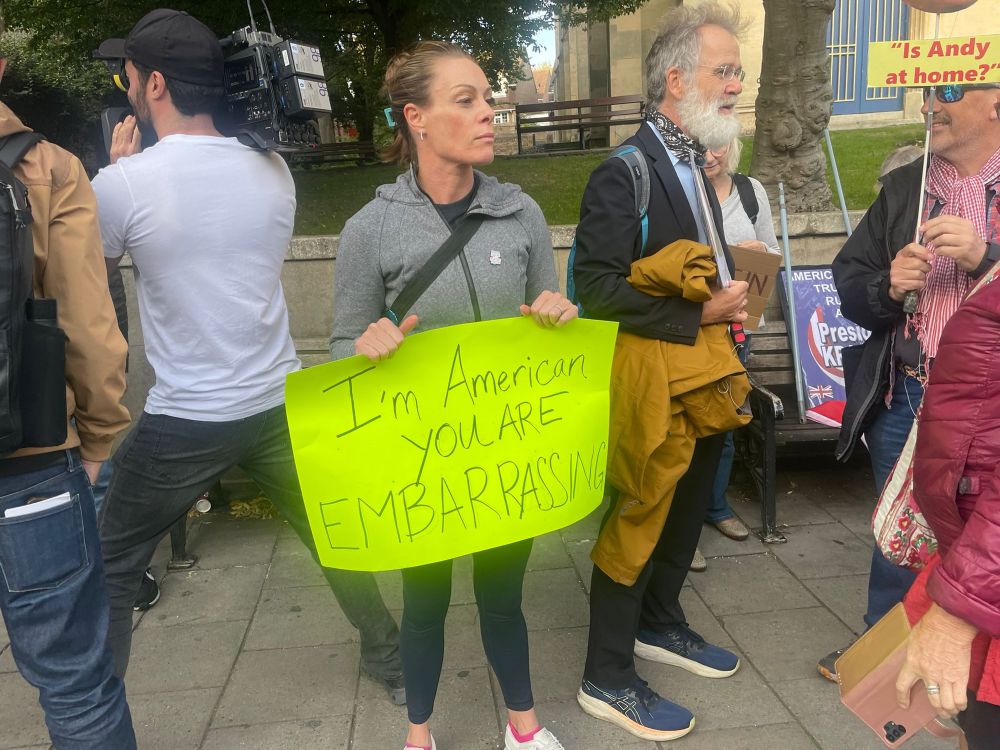 Demonstrators in Windsor