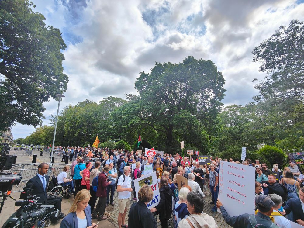 Edinburgh anti-Trump demonstrators