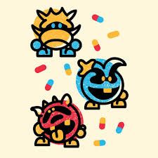 The Dr. Mario germs: objectively weird ass freaks.