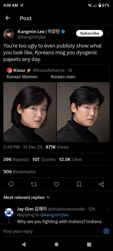 Korean man dissing Indians ... 
