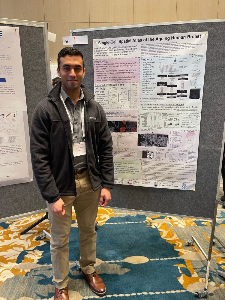 Former Master student Pulkit Gupta stands in front of his scientific poster at the ESSB?