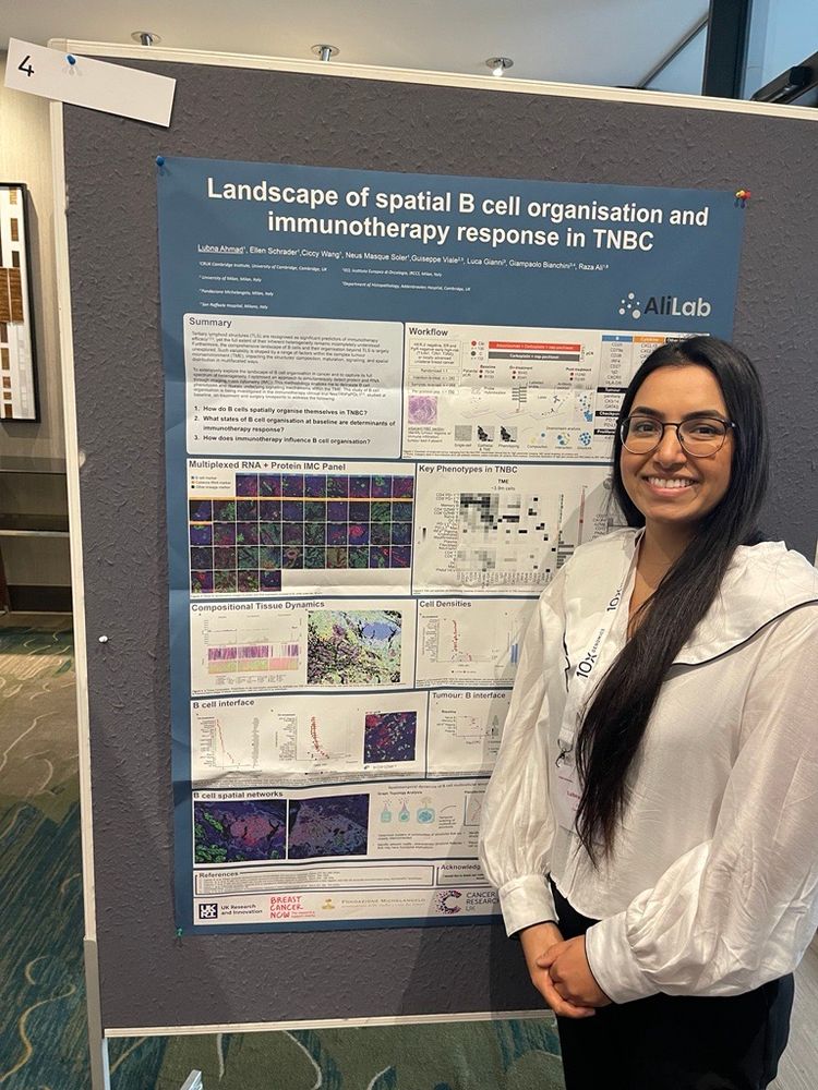 PhD student Lubna Ahmad stands in front of her scientific poster at the ESSB conference