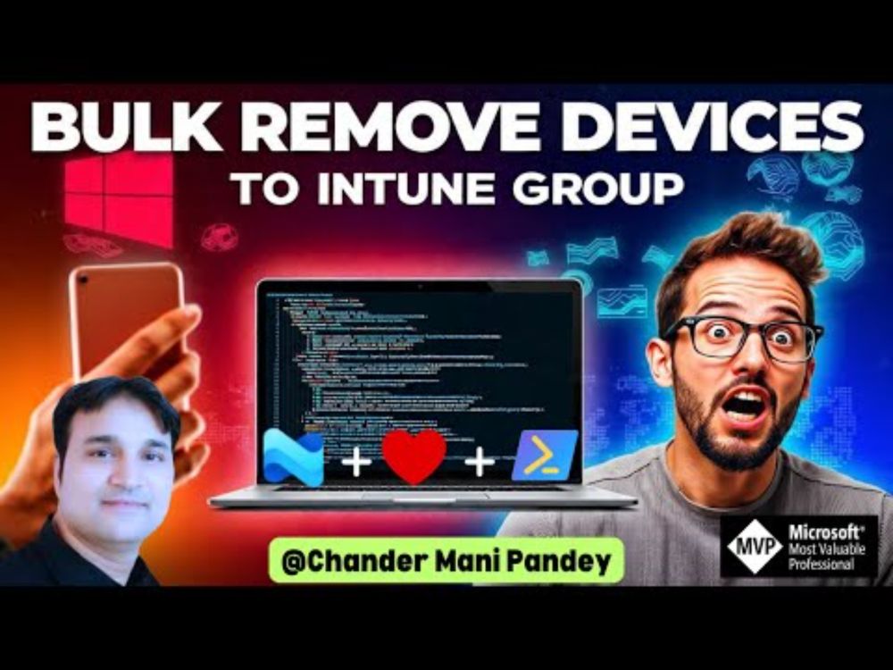 Bulk Remove Devices to Microsoft Intune Groups Using PowerShell