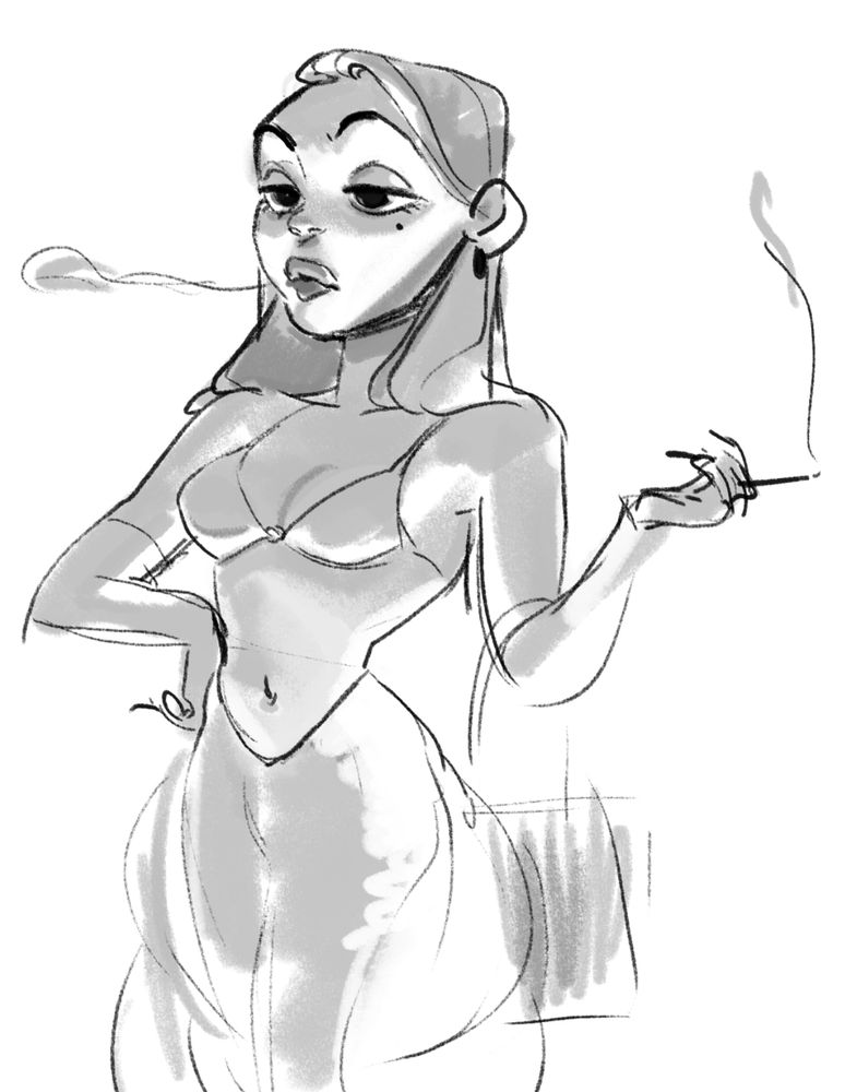 Hera of Lore Olympus looking unimpressed.