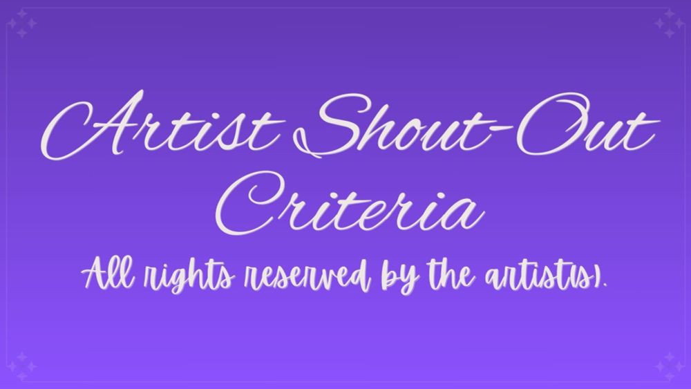 Artist Shout-Out Criteria