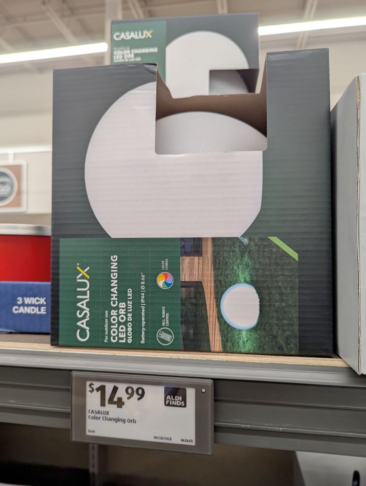 A "color changing orb" that you put in your yard.