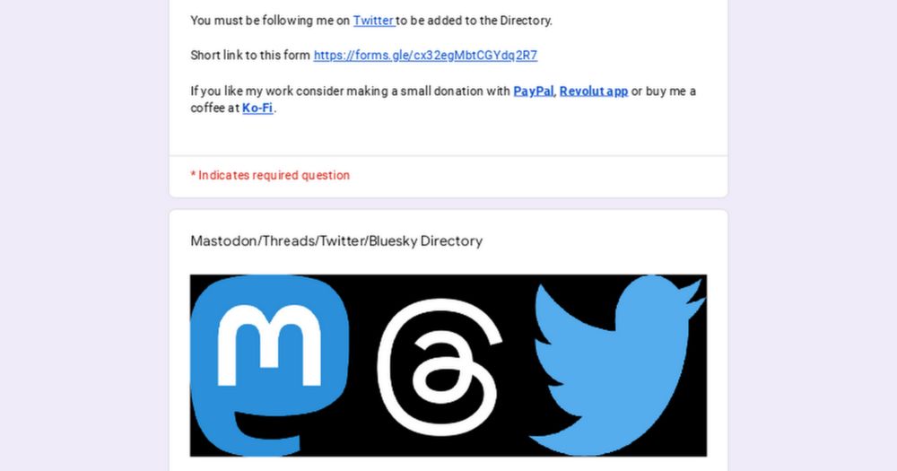Bluesky/Fediverse/Threads/Twitter Directory