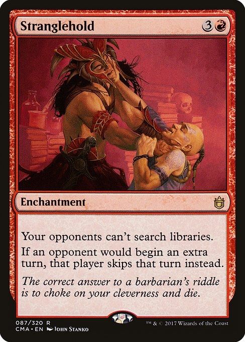 Your opponents can't search libraries. If an opponent would begin an extra turn, that player skips that turn instead.