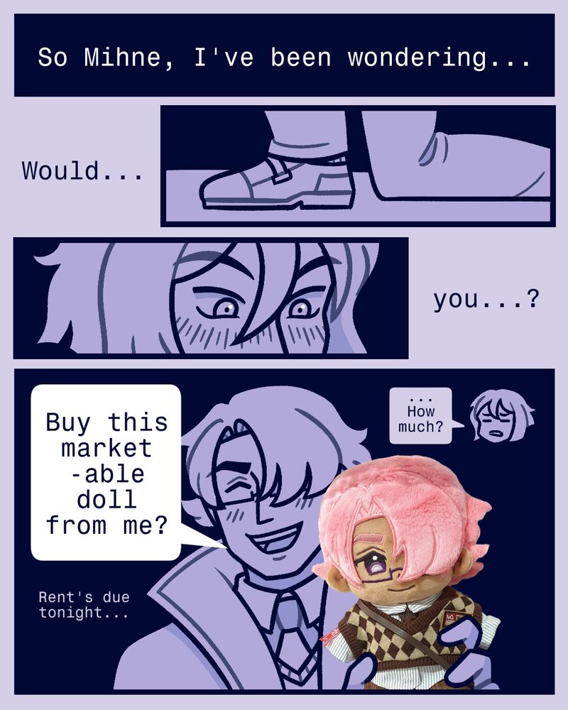 Jasper shows off his japer doll