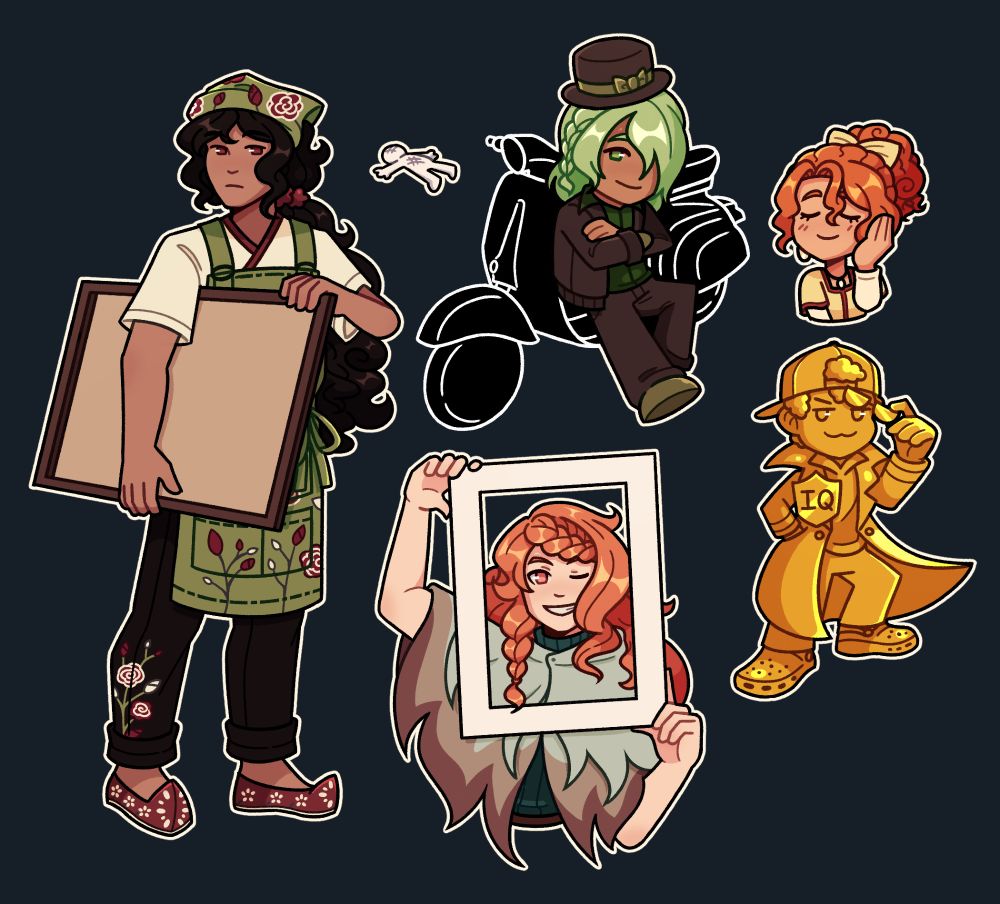 Doodlepage of cyberart's OCs