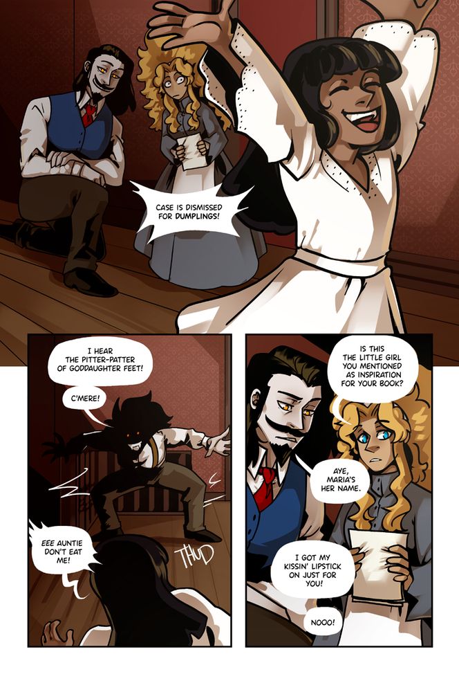 Maria runs into her godmother Siobhan who definitely wants to eat her, but in a cute way