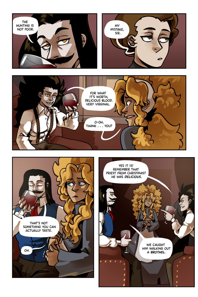 Lochlann and Siobhan drink Cecelia's blood while Maggie gets a light scolding