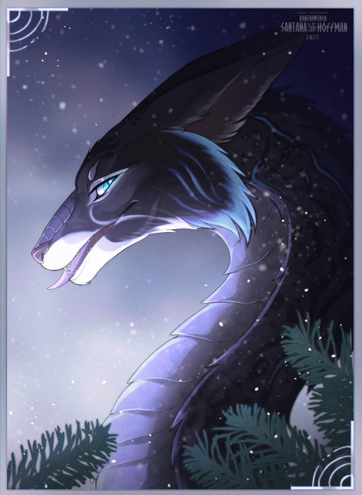 Art of a mythological_creature by santanahoffman. Sourced from e926.net