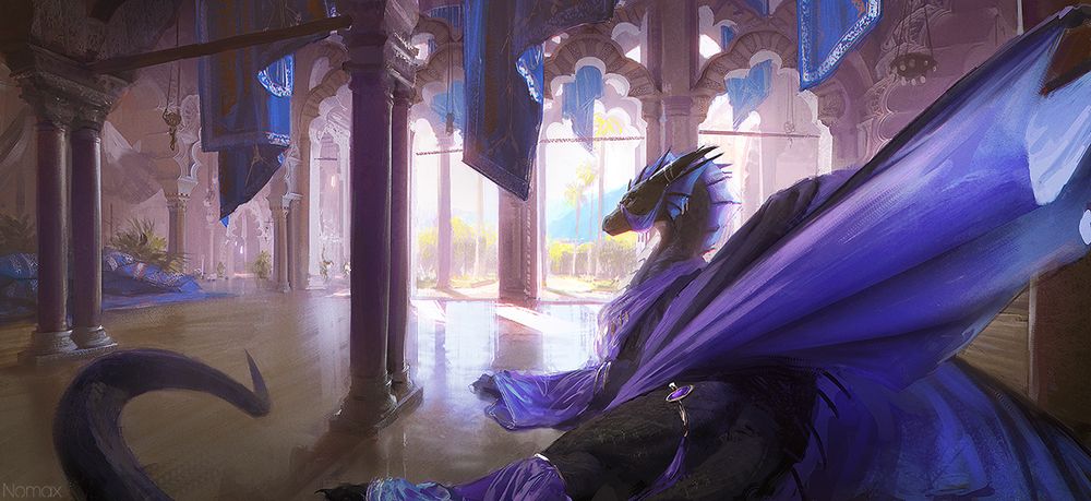 Art of a western_dragon by nomax. Sourced from e926.net