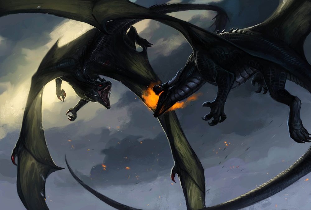 Art of a mythological_scalie by allagar. Sourced from e926.net